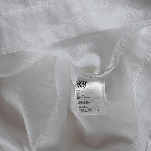 H&M 100% Linen Flowy Loose Fitting Blouse - Picture 6 of 10